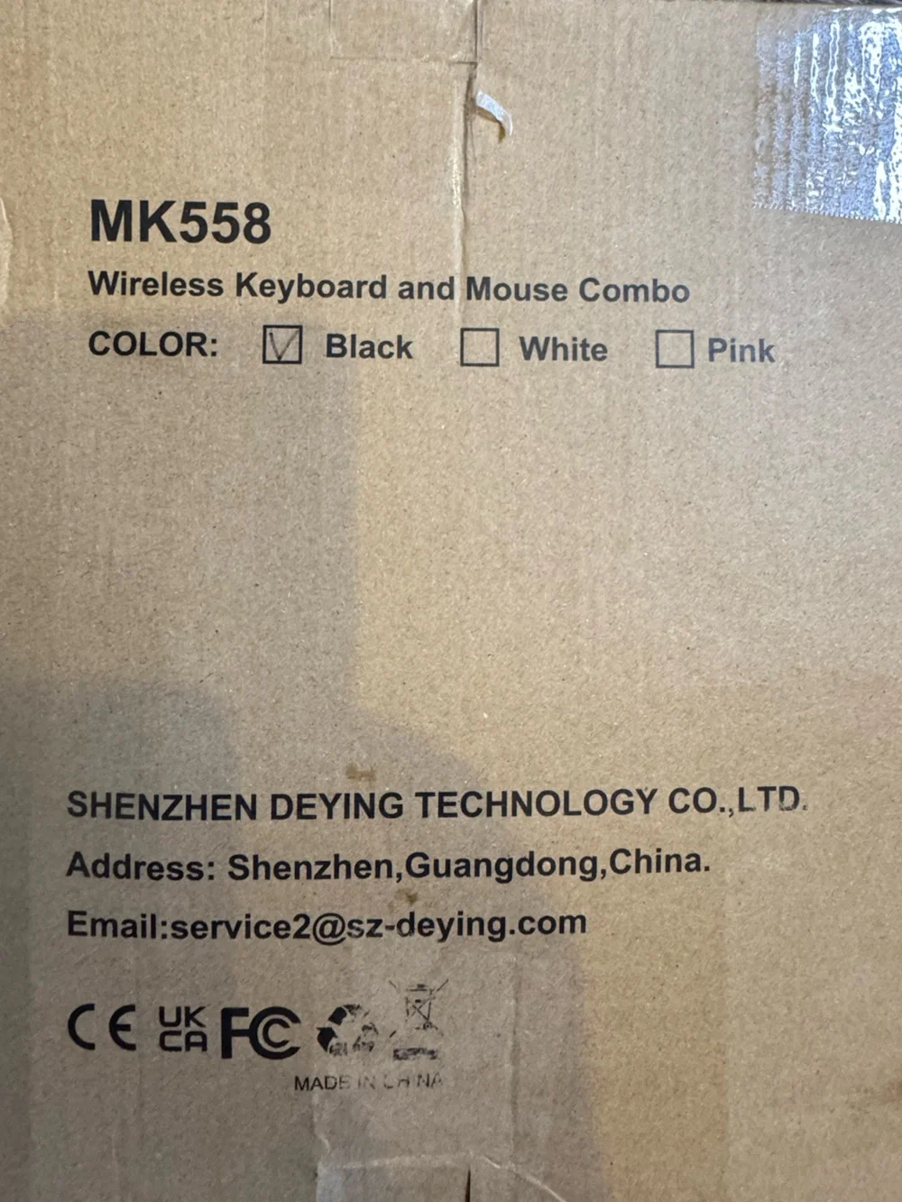 Black Wireless Keyboard and Mouse Combo